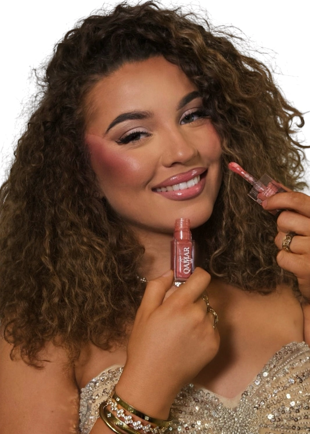 Gloss Nude Pink Qamar Lips | Brillance Hydratant